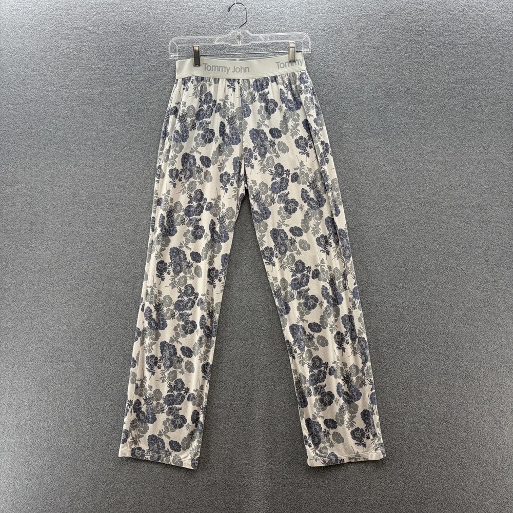 Tommy John Pants Mens Small Blue Floral Second Skin Lounge Lightweight Pull On